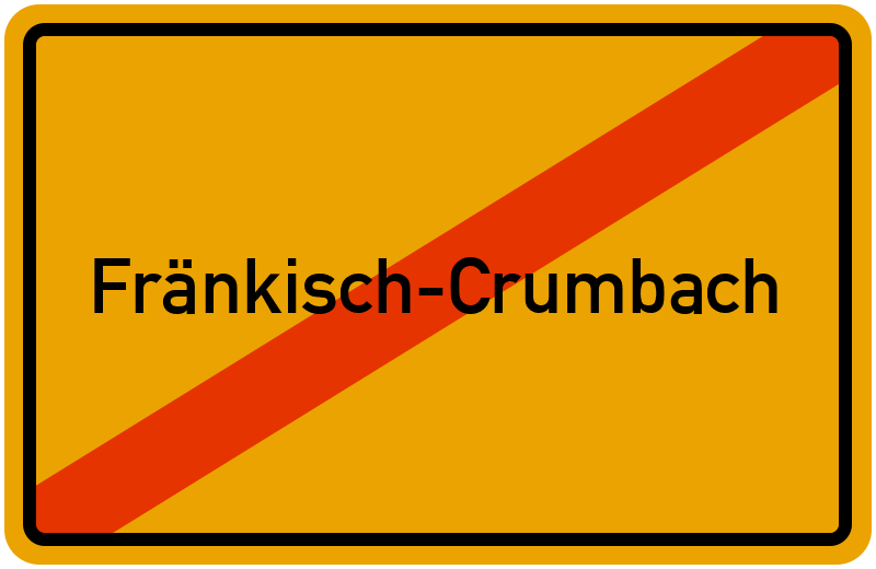 Ortsschild Fränkisch-Crumbach
