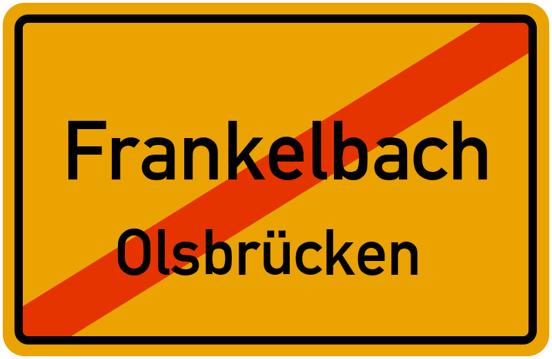 Ortsschild Frankelbach