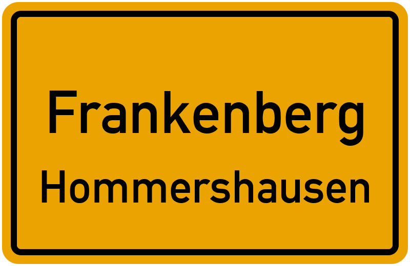Ortsschild Frankenberg