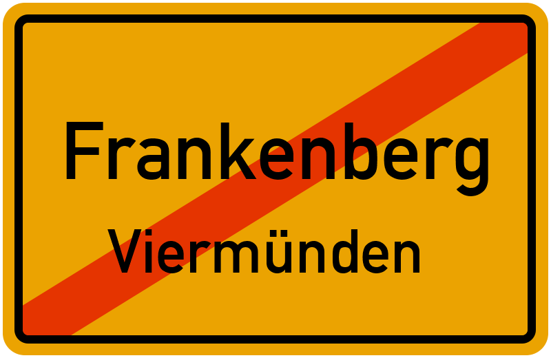 Ortsschild Frankenberg