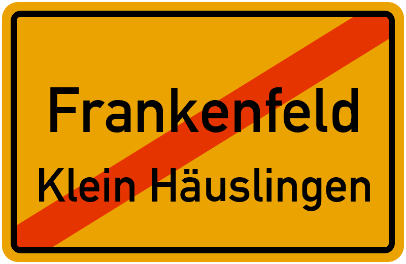 Ortsschild Frankenfeld
