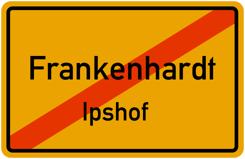 Ortsschild Frankenhardt