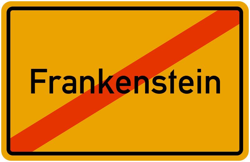 Ortsschild Frankenstein