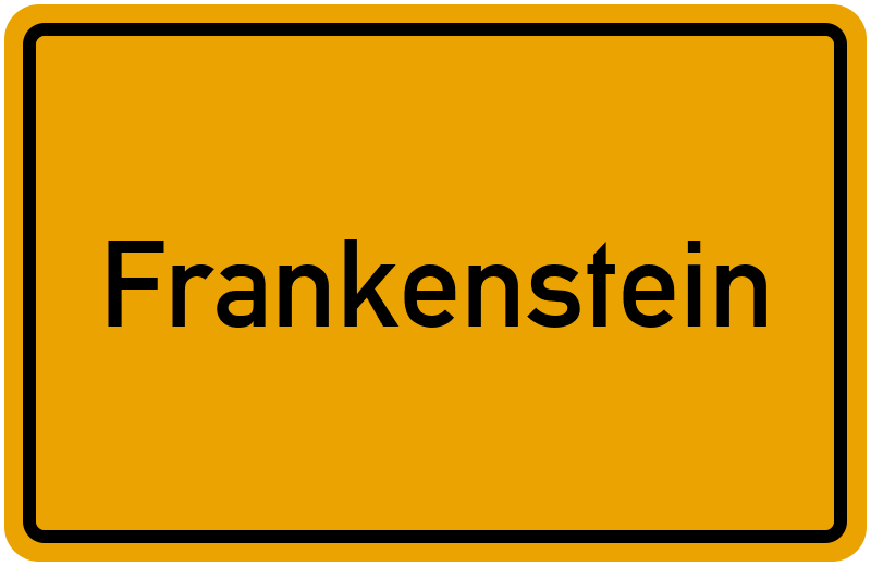 Ortsschild Frankenstein