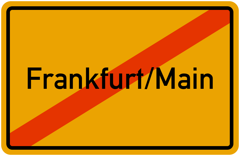 Ortsschild Frankfurt/Main