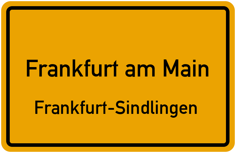 Ortsschild Frankfurt am Main