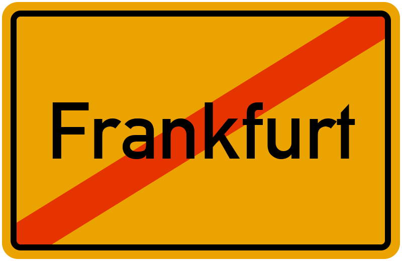 Ortsschild Frankfurt