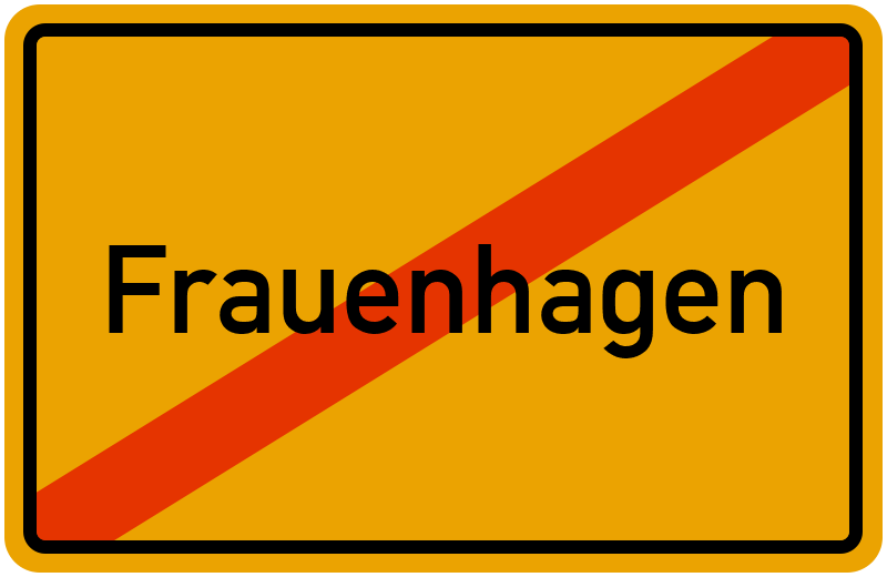 Ortsschild Frauenhagen
