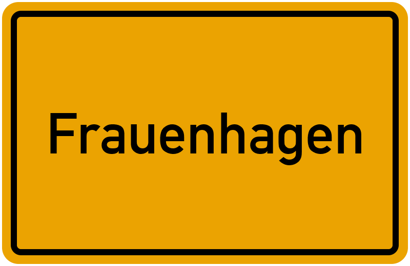 Ortsschild Frauenhagen