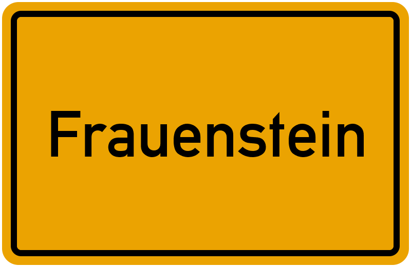 Ortsschild Frauenstein