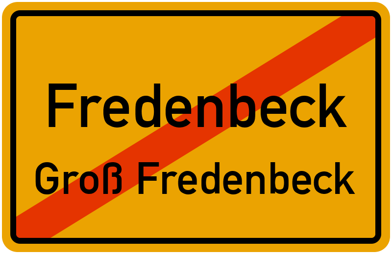 Ortsschild Fredenbeck