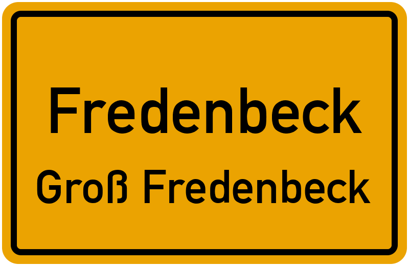 Ortsschild Fredenbeck