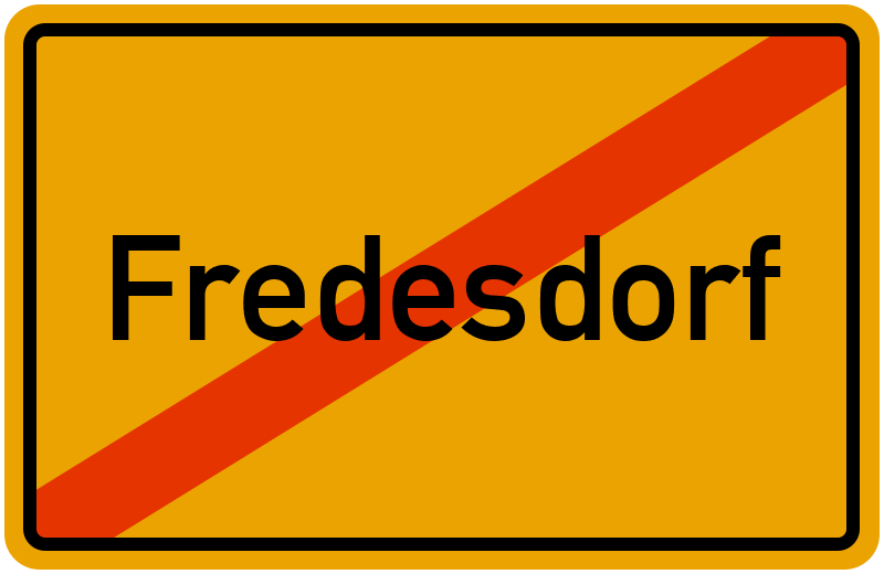 Ortsschild Fredesdorf