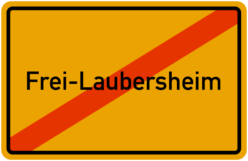 Ortsschild Frei-Laubersheim