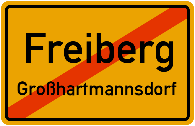 Ortsschild Freiberg