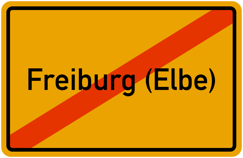 Ortsschild Freiburg (Elbe)