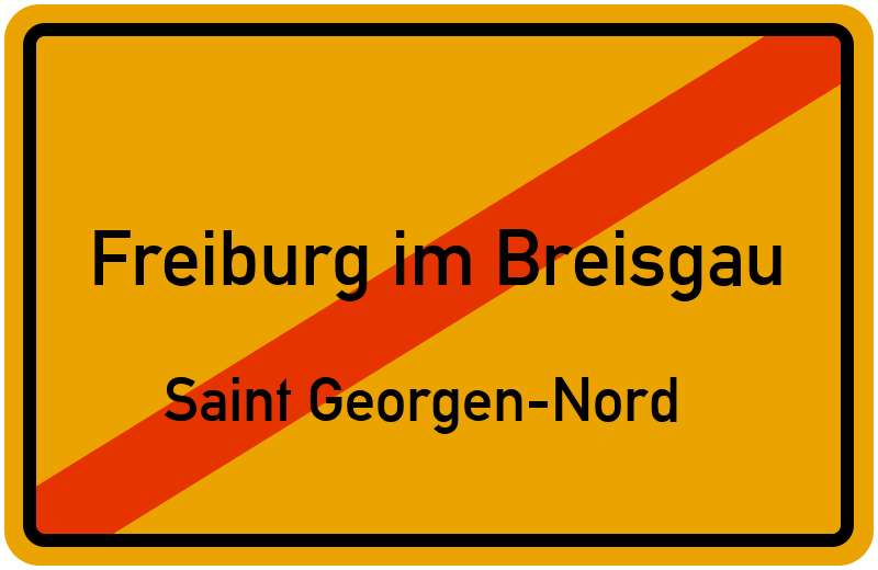 Ortsschild Freiburg im Breisgau