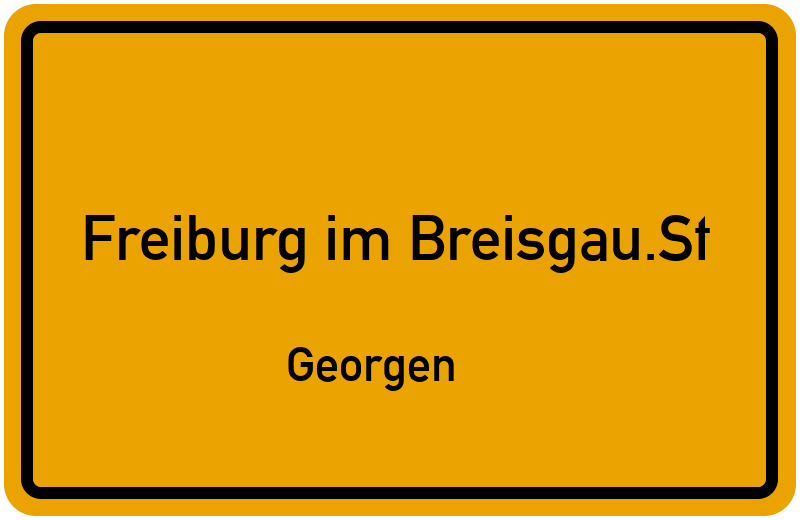 Ortsschild Freiburg im Breisgau.St