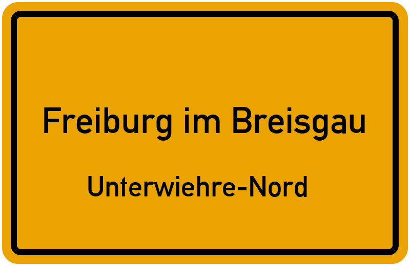 Ortsschild Freiburg im Breisgau
