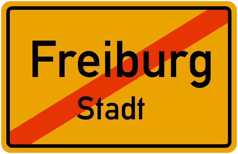 Ortsschild Freiburg