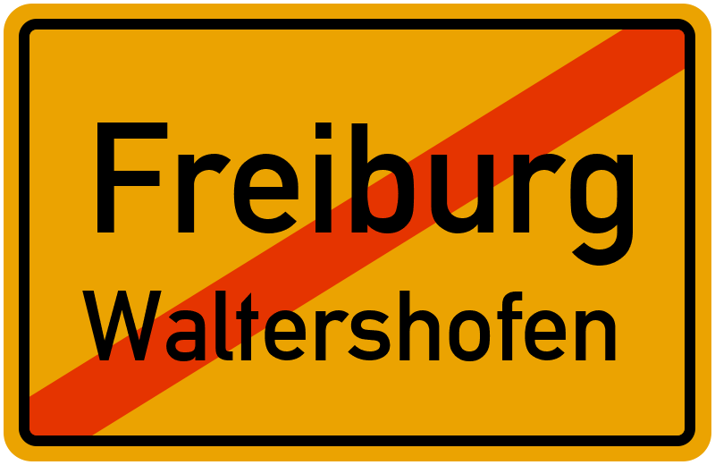 Ortsschild Freiburg