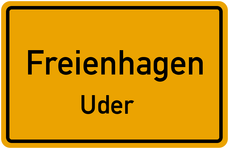 Ortsschild Freienhagen
