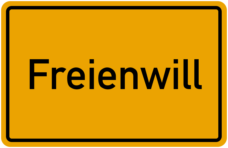 Ortsschild Freienwill