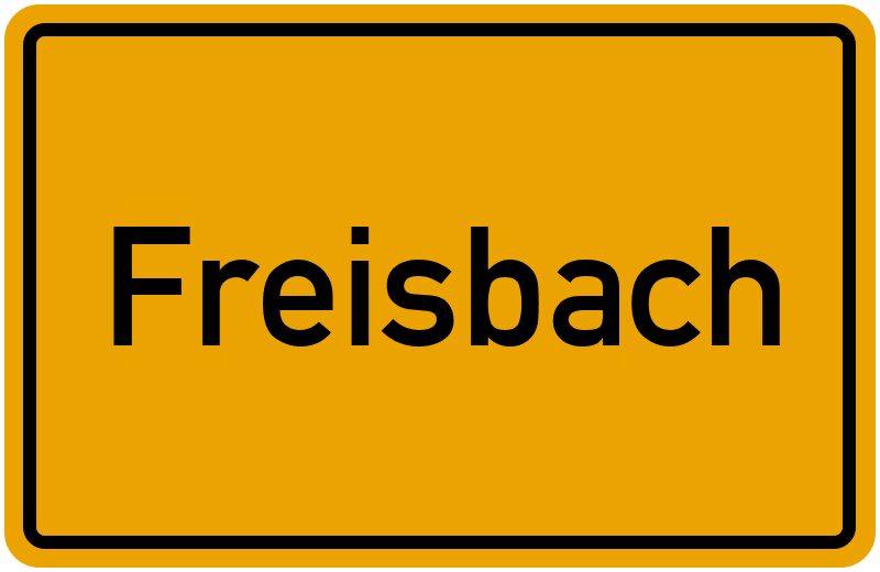 Ortsschild Freisbach