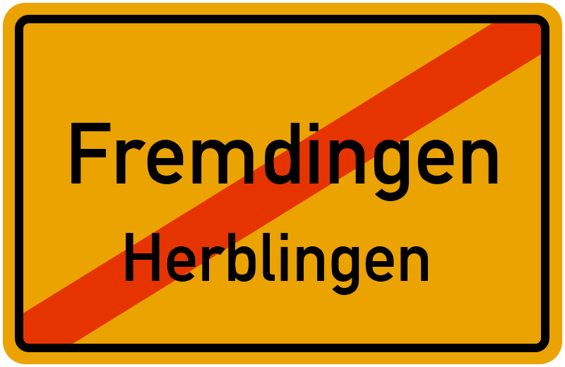 Ortsschild Fremdingen