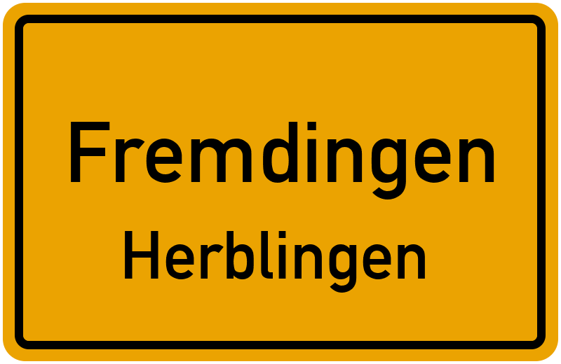 Ortsschild Fremdingen