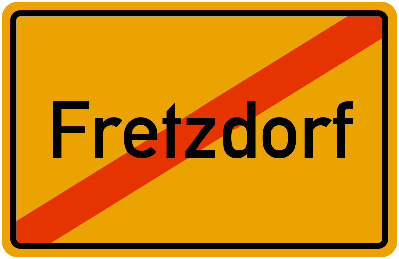 Ortsschild Fretzdorf