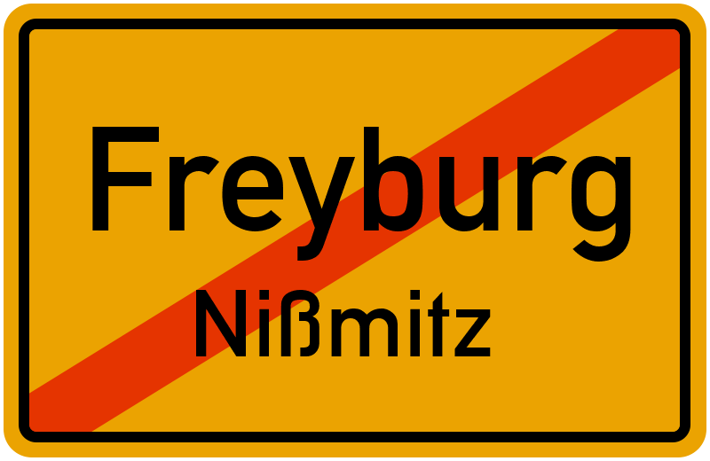 Ortsschild Freyburg