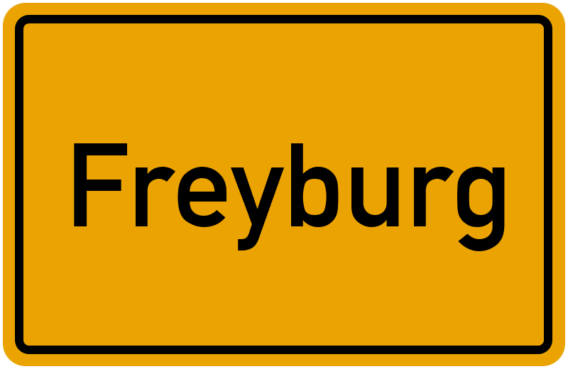 Ortsschild Freyburg