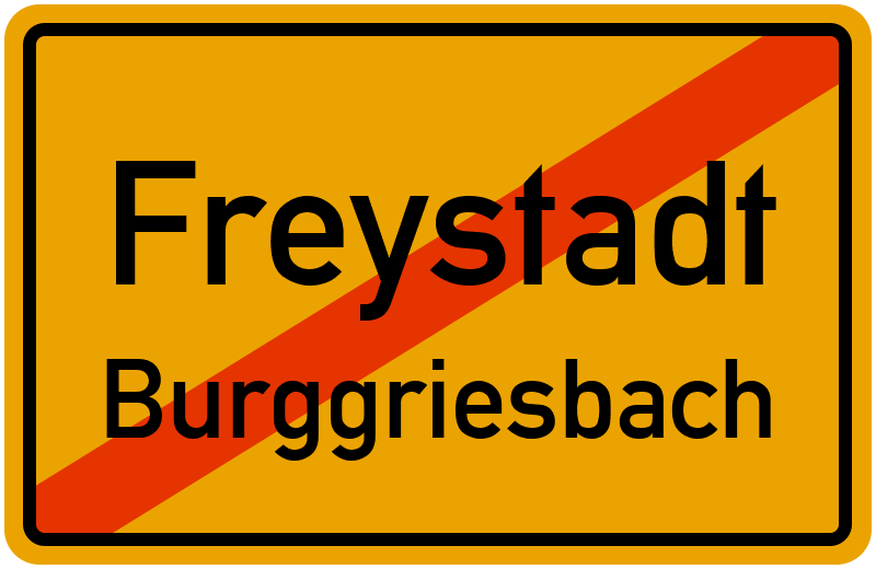 Ortsschild Freystadt