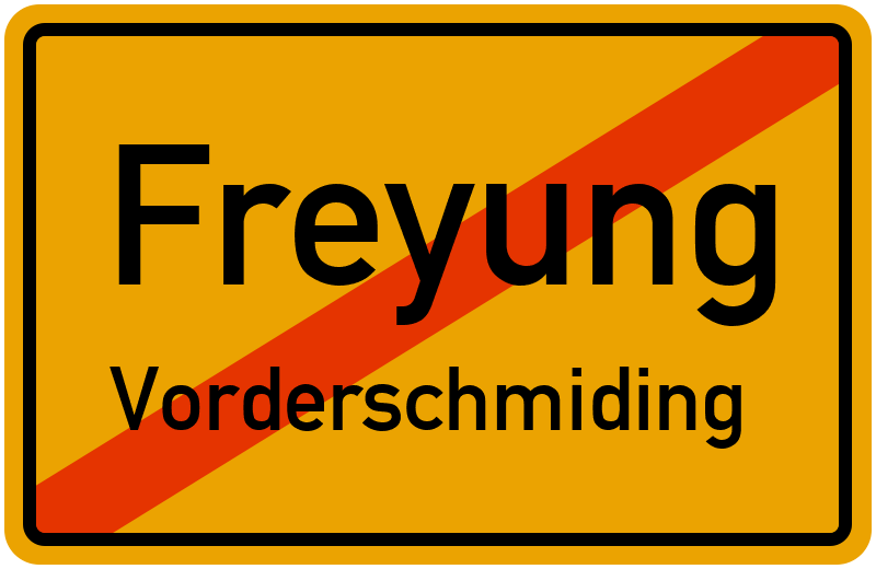 Ortsschild Freyung