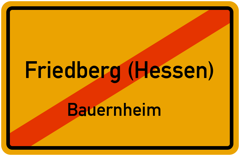 Ortsschild Friedberg (Hessen)