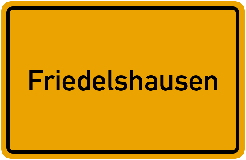 Ortsschild Friedelshausen