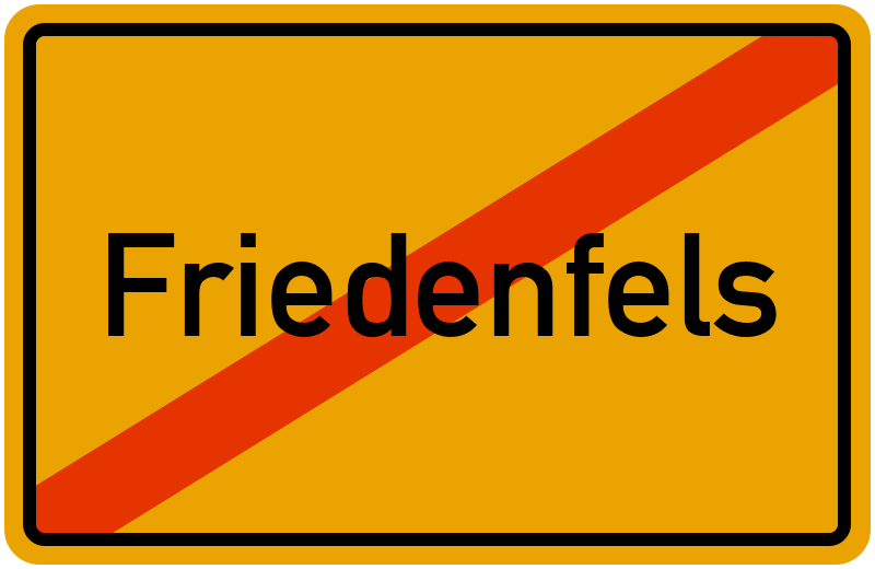 Ortsschild Friedenfels