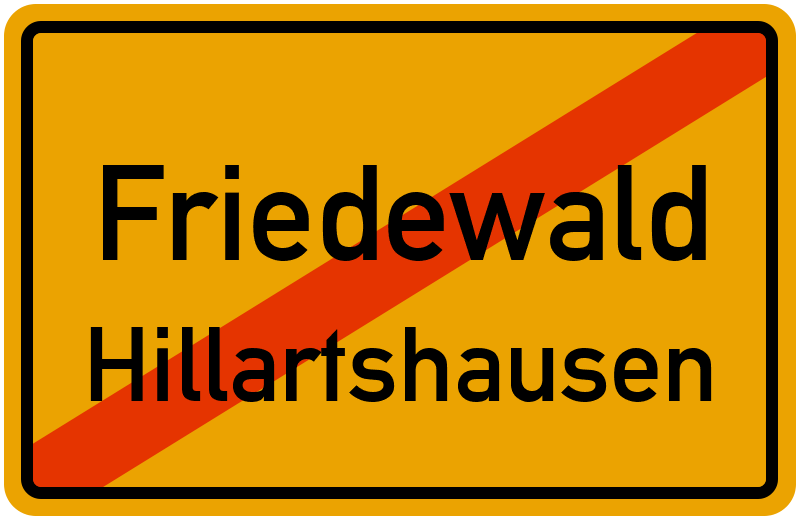 Ortsschild Friedewald