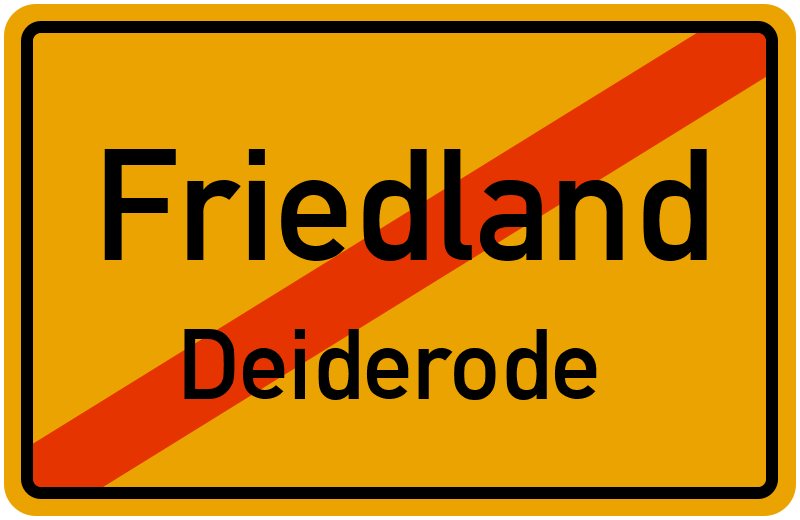 Ortsschild Friedland