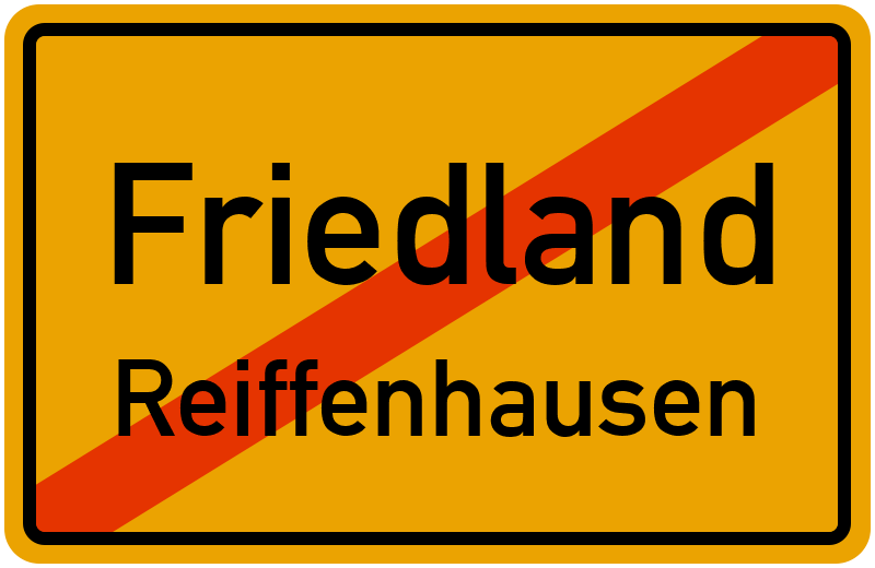 Ortsschild Friedland