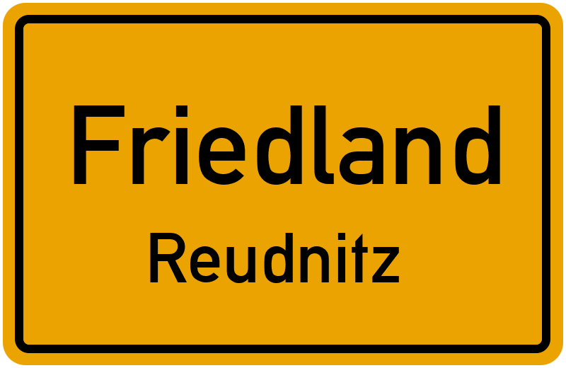 Ortsschild Friedland
