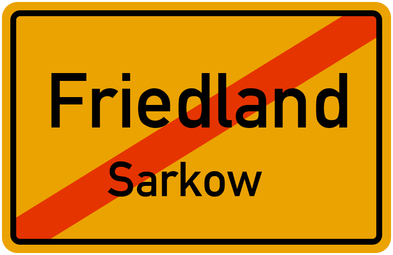 Ortsschild Friedland