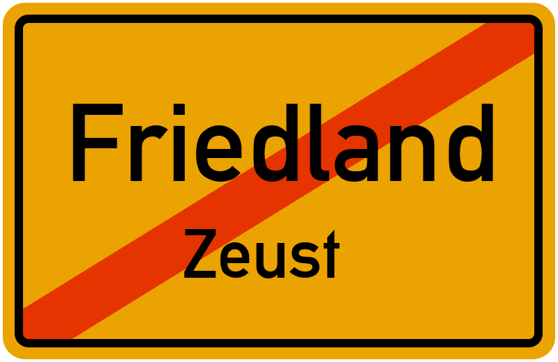 Ortsschild Friedland