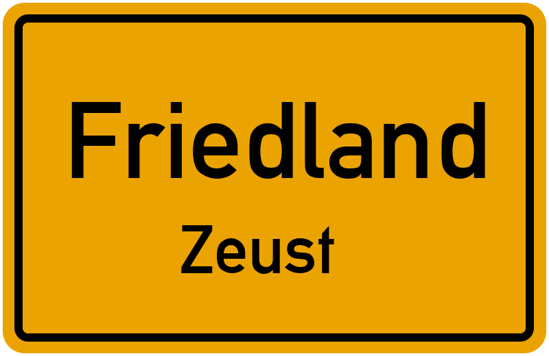 Ortsschild Friedland