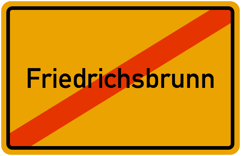 Ortsschild Friedrichsbrunn