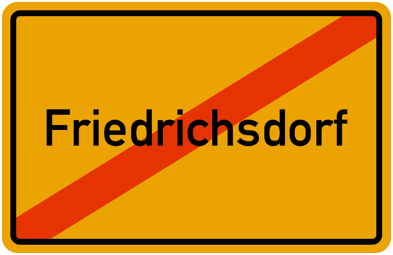 Ortsschild Friedrichsdorf