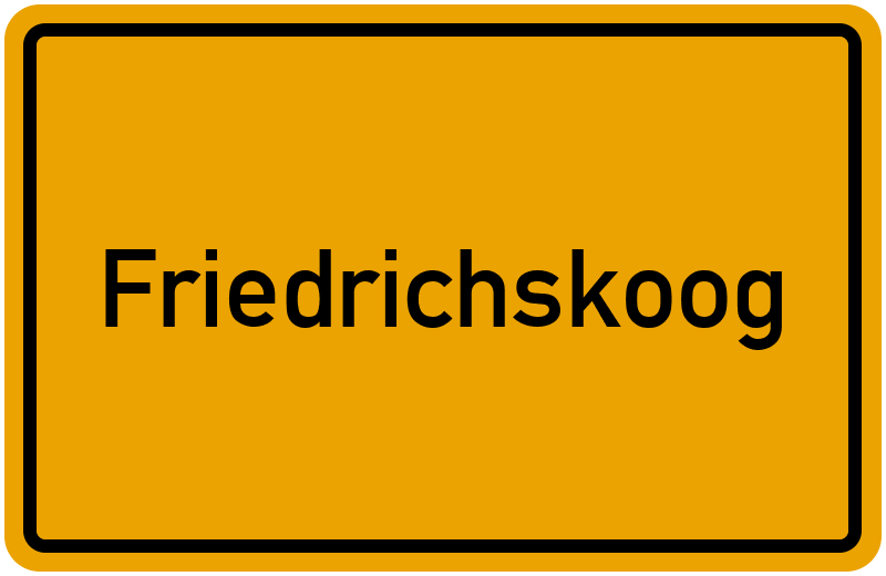 Ortsschild Friedrichskoog
