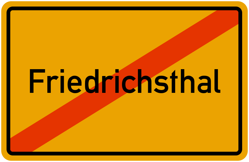 Ortsschild Friedrichsthal