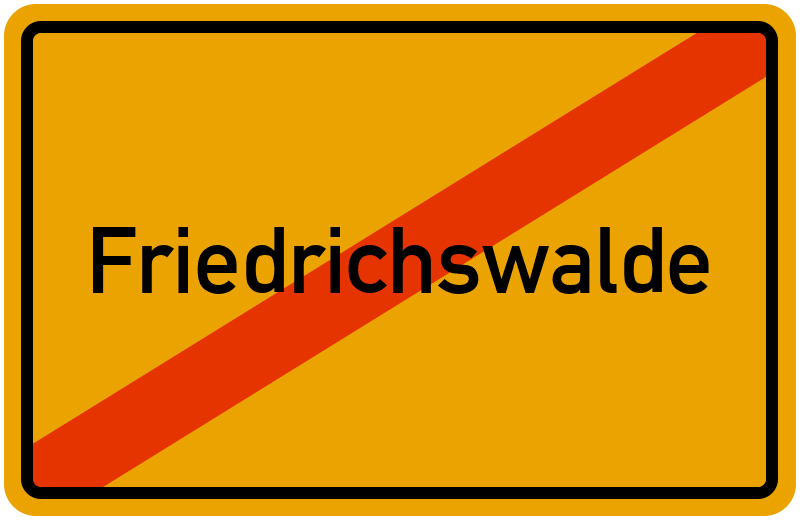 Ortsschild Friedrichswalde